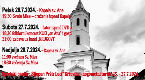 Dan MO Odranski Obrež i blagdan sv. Ane 26. - 28.7.2024.